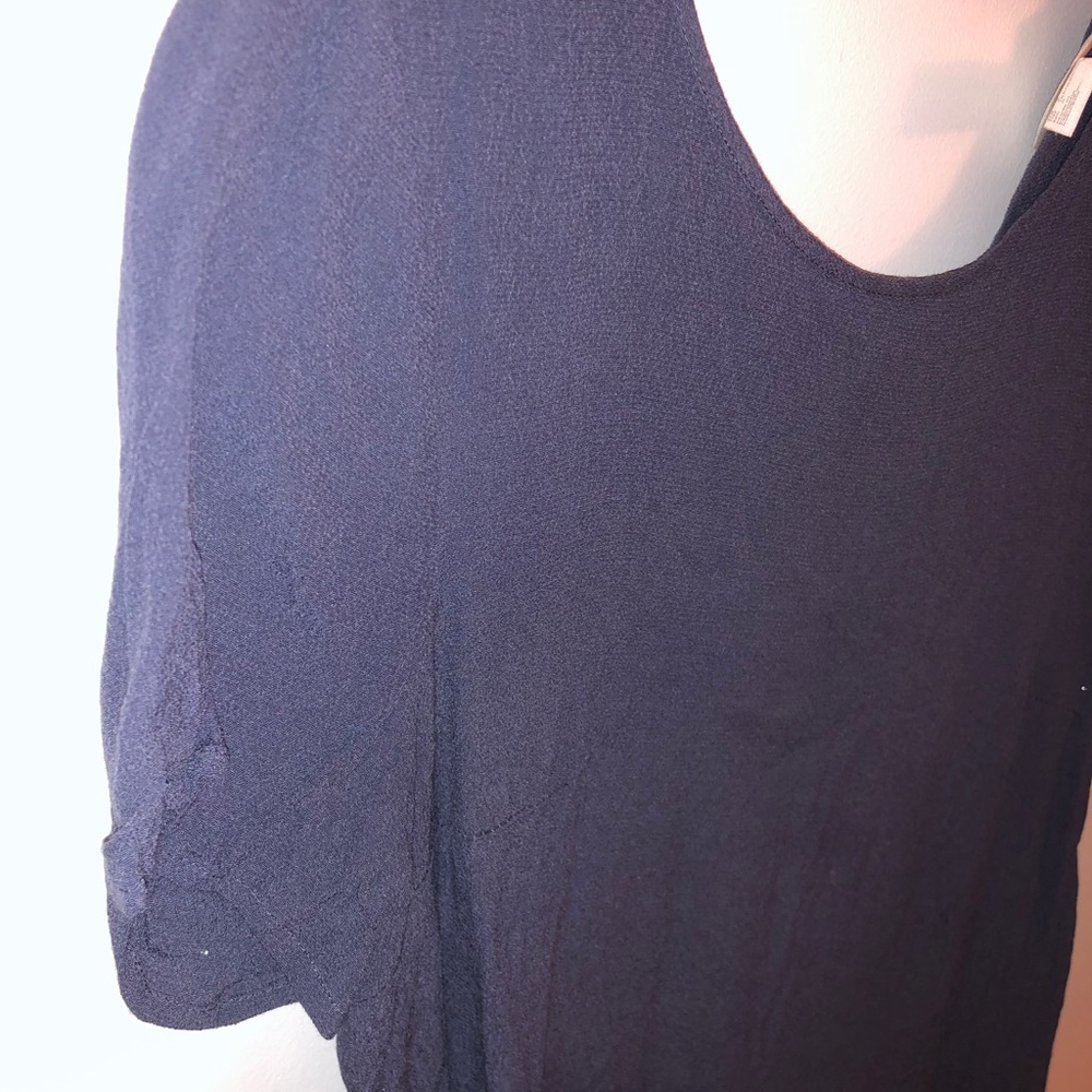 H&M Charcoal/Navy Blouse
